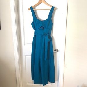Rebecca Taylor Matelasse Teal Jumpsuit - size 10